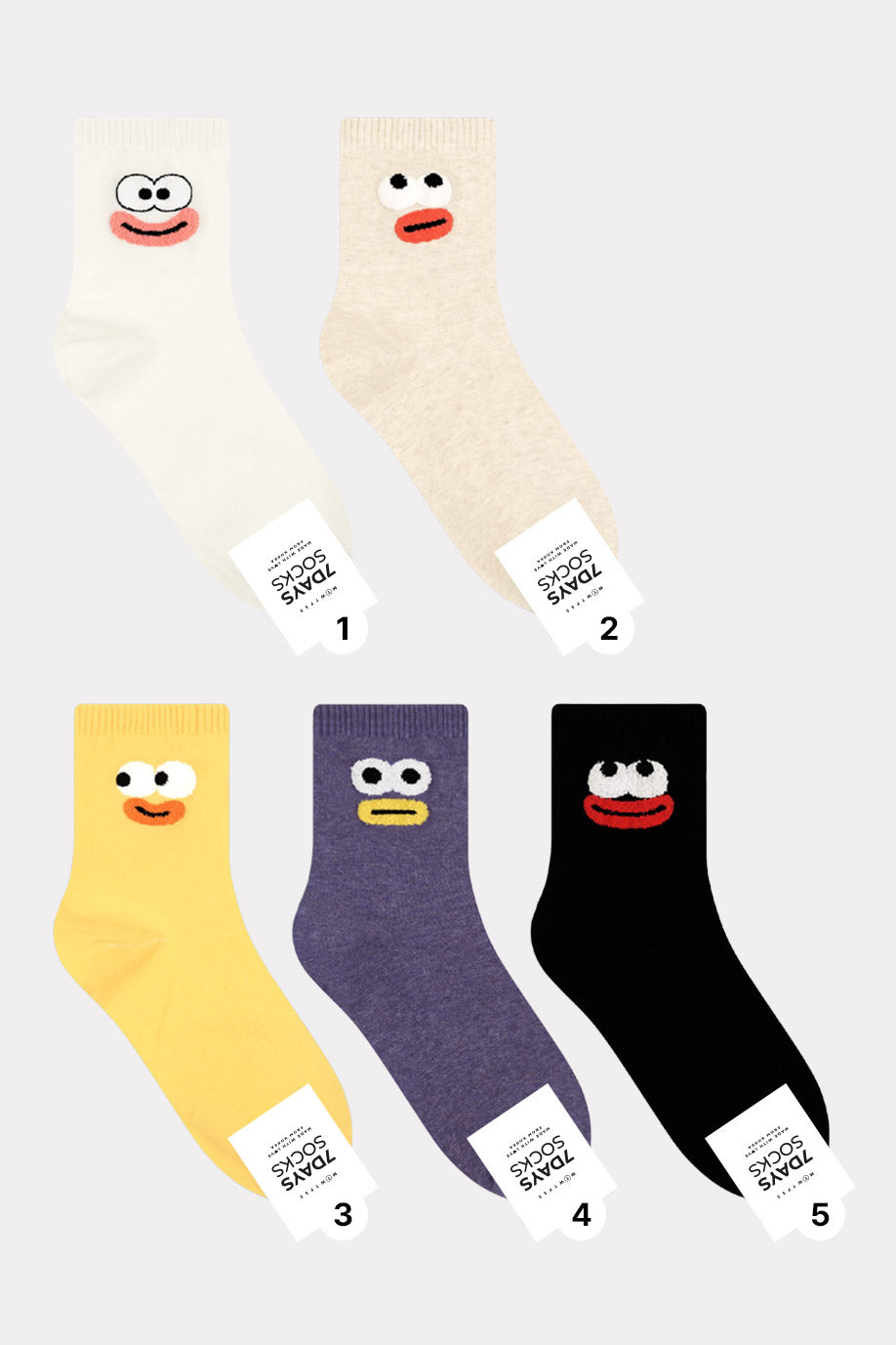 Women's Crew Eye face Socks - Made in Korea