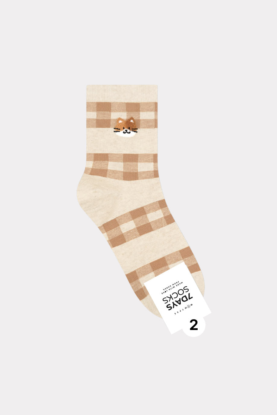 Women's Crew Cat Family Socks - Made in Korea