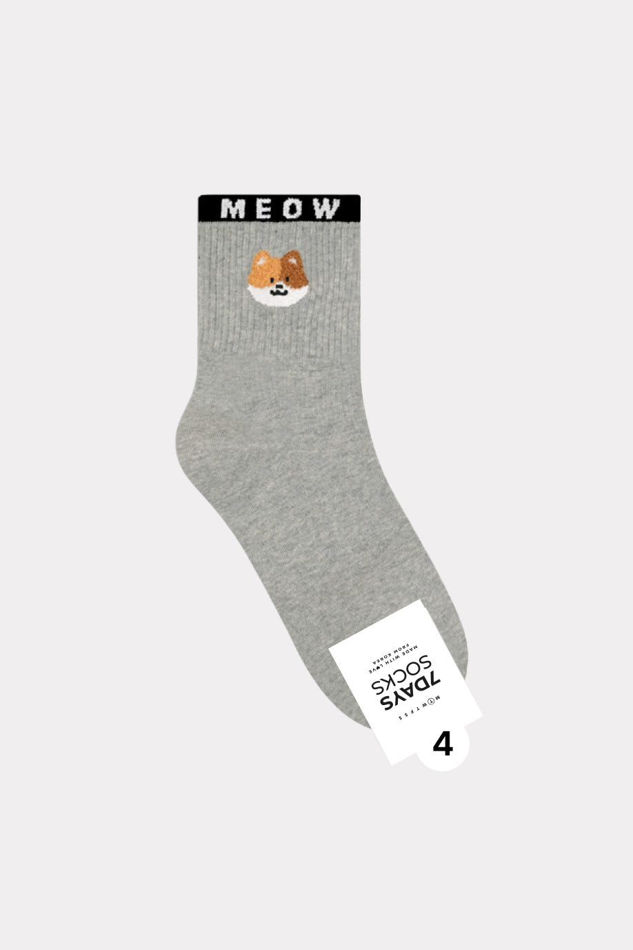 Women's Crew Cat Family Socks - Made in Korea