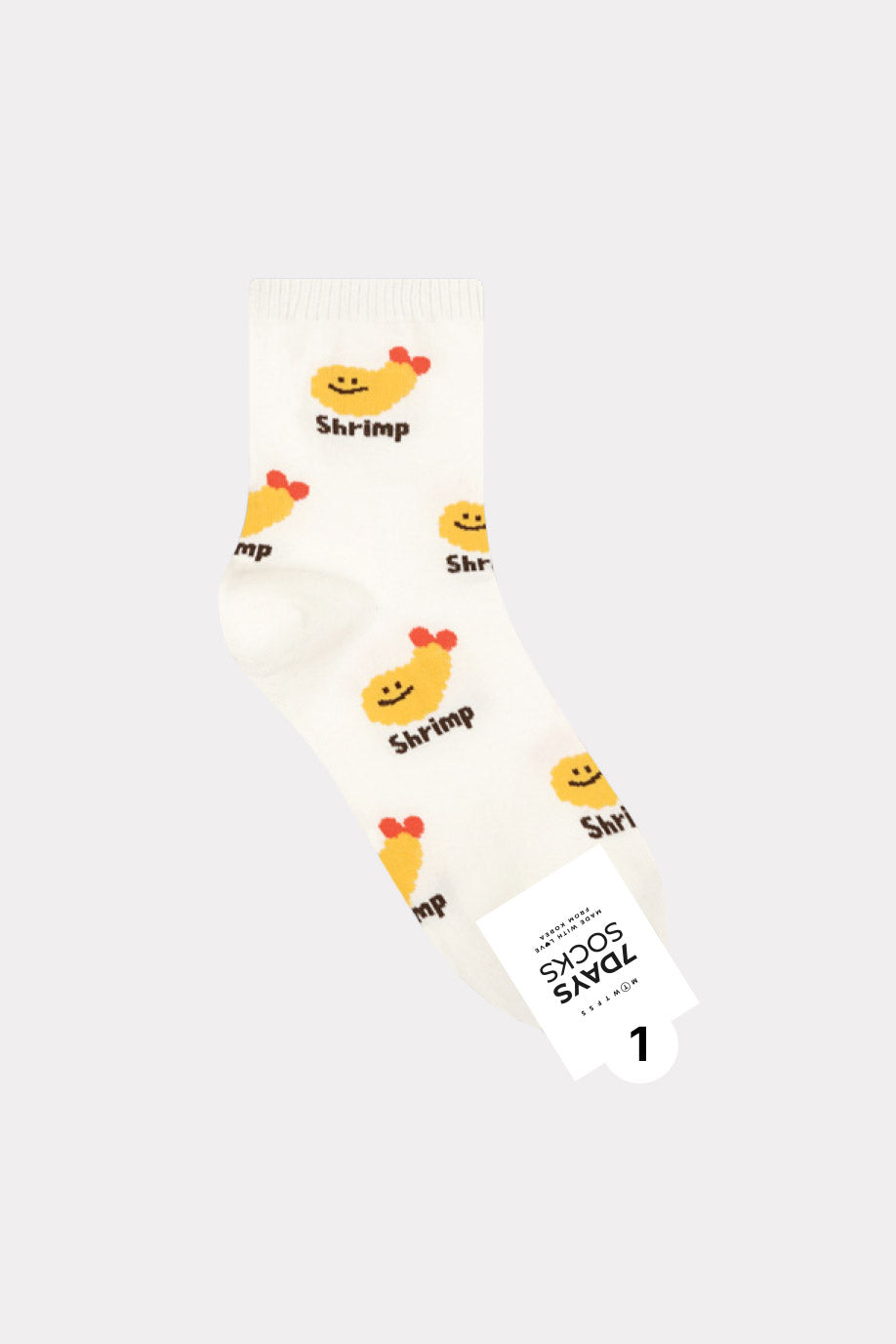 Women's Crew Petit Food Socks - Made in Korea