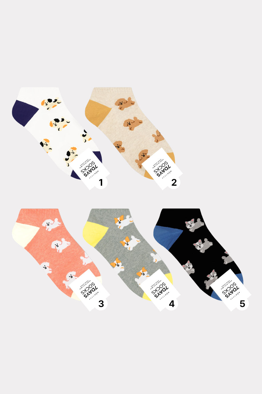 Women's Crew Puffy Friends Socks - Made in Korea