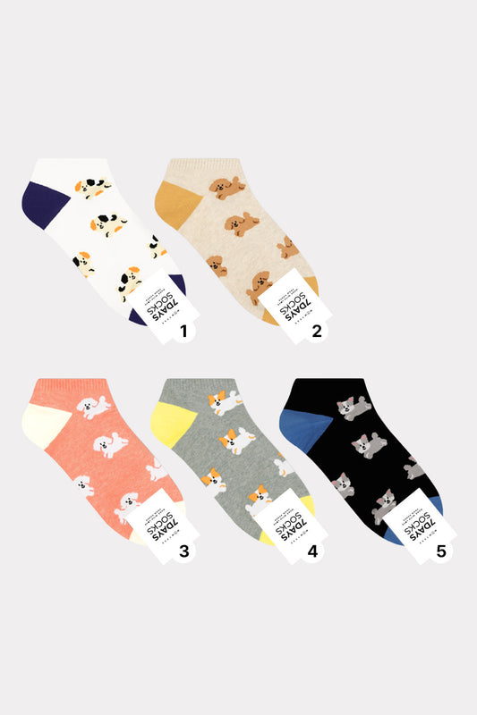 Women's Crew Puffy Friends Socks - Made in Korea