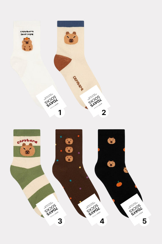 Women's Crew Capybara Series Friends Socks