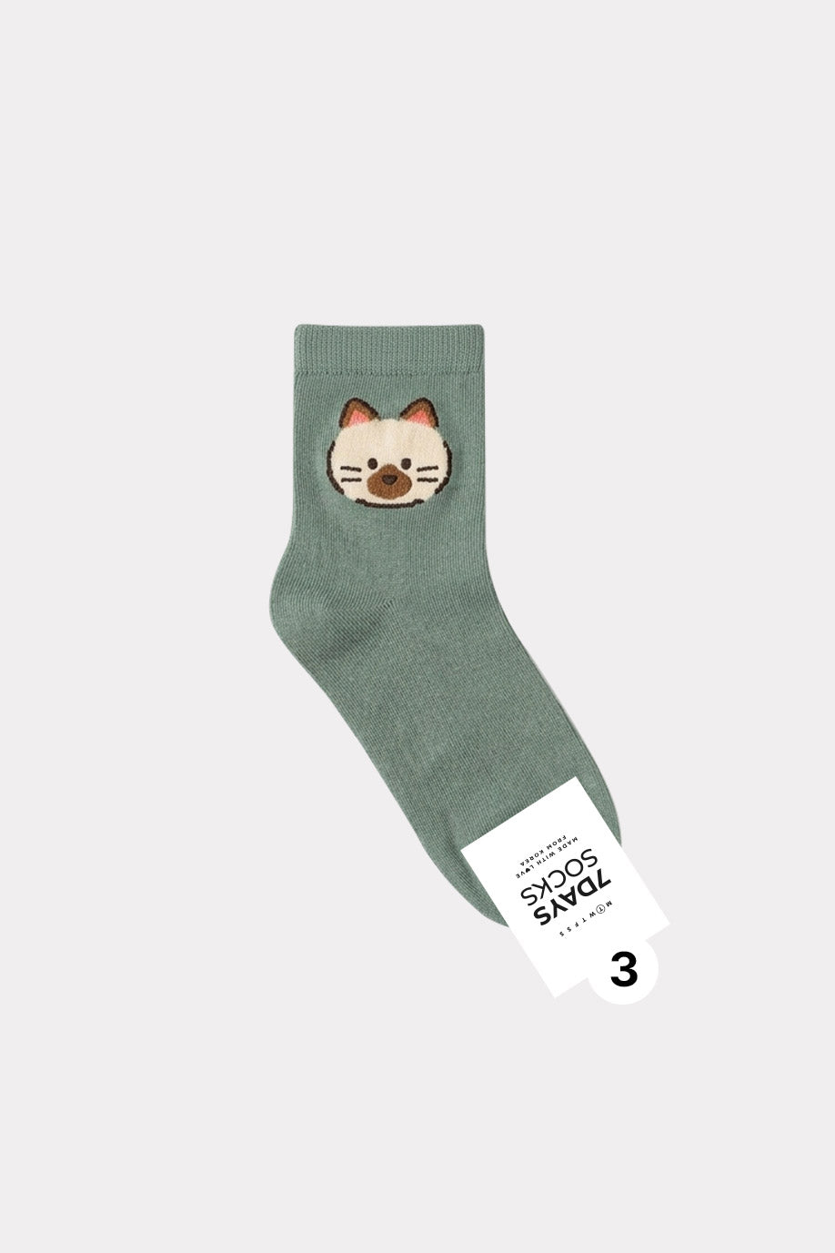 Women's Crew Dog & Cat & Bear Friends Socks