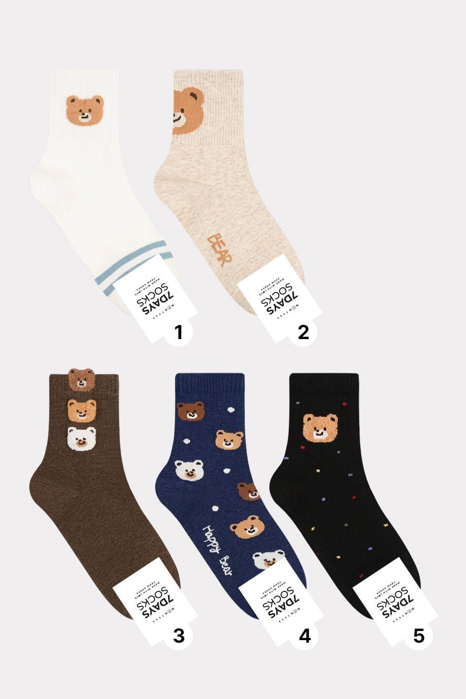 Women's Crew Daily bear Socks