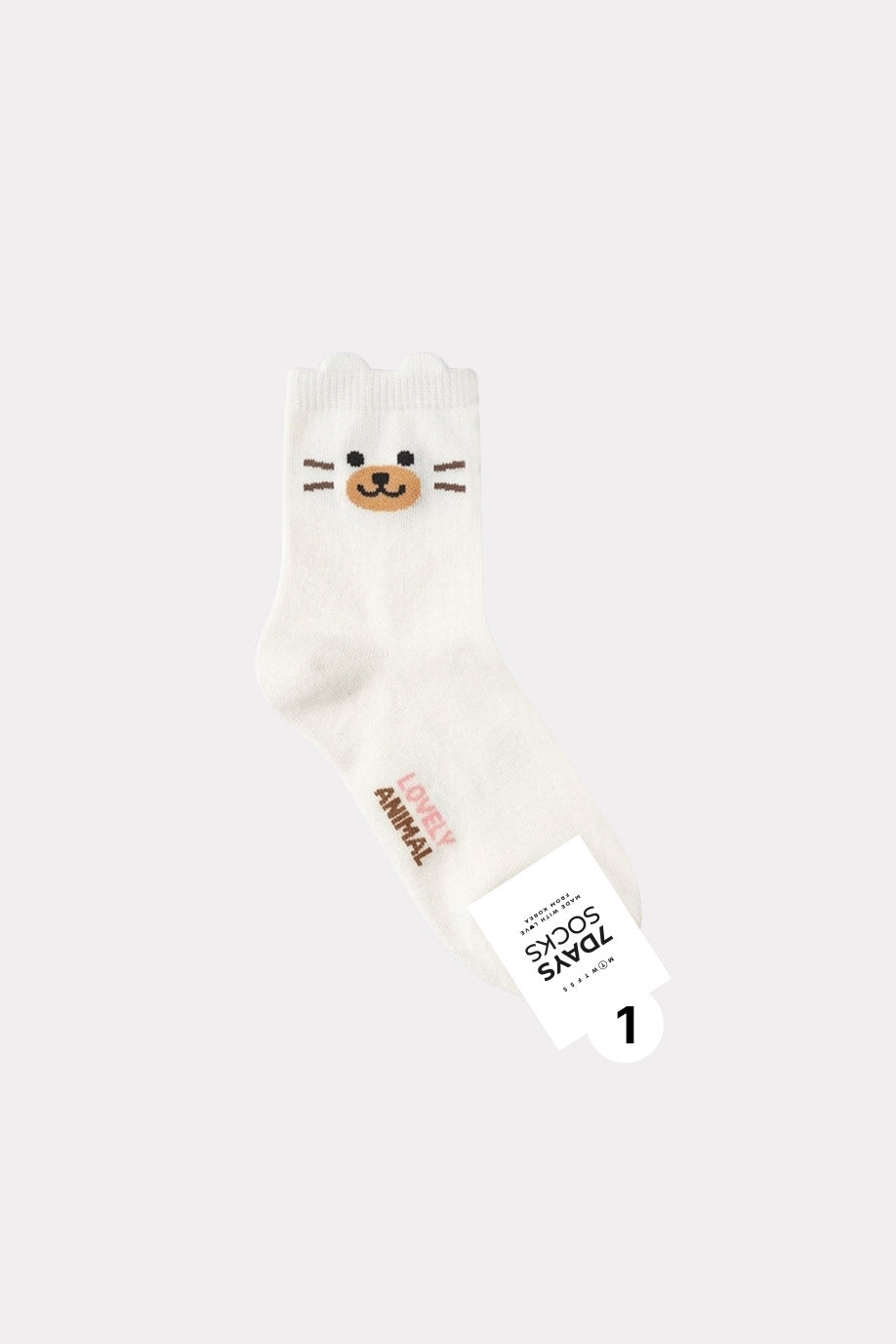 Women's Crew Animal Lovely Face Socks