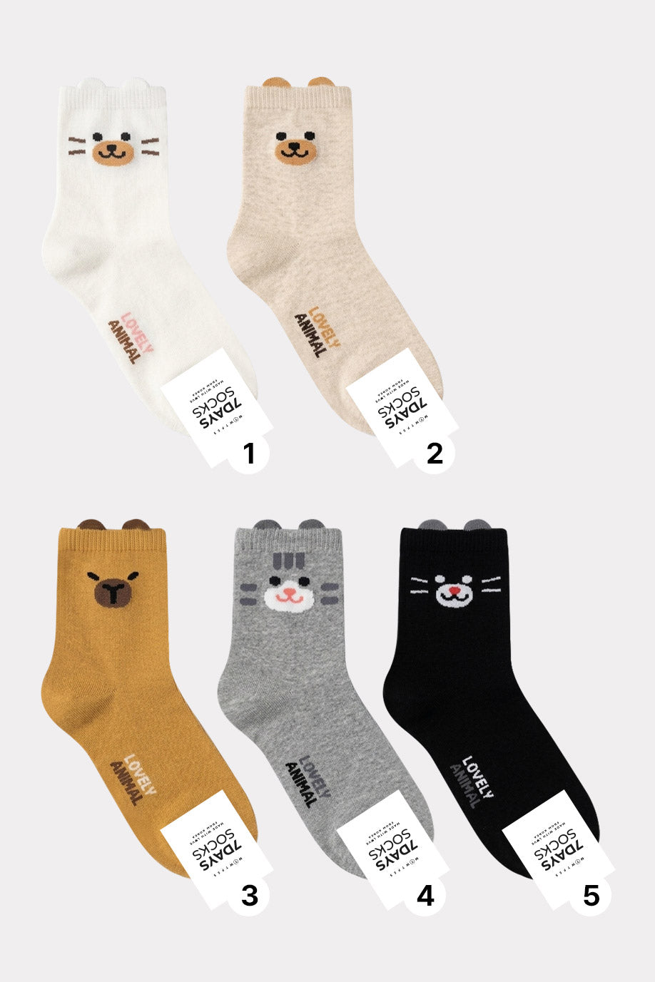 Women's Crew Animal Lovely Face Socks