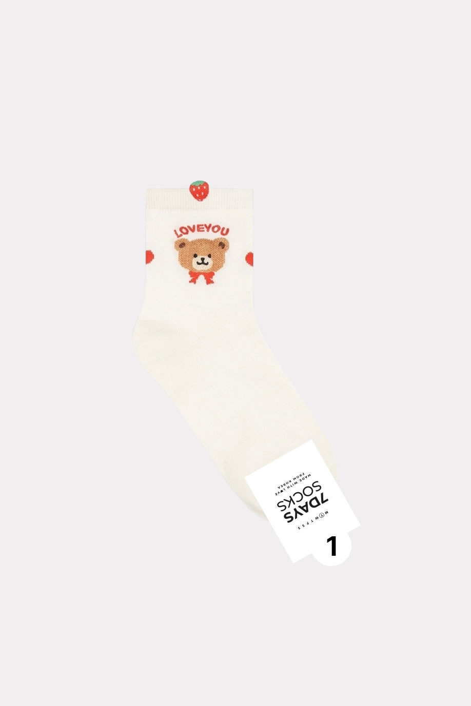 Women's Crew Teddy Bear Socks