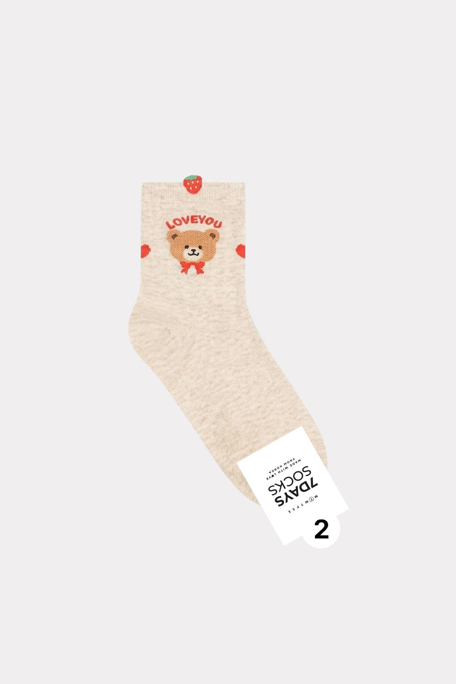 Women's Crew Teddy Bear Socks