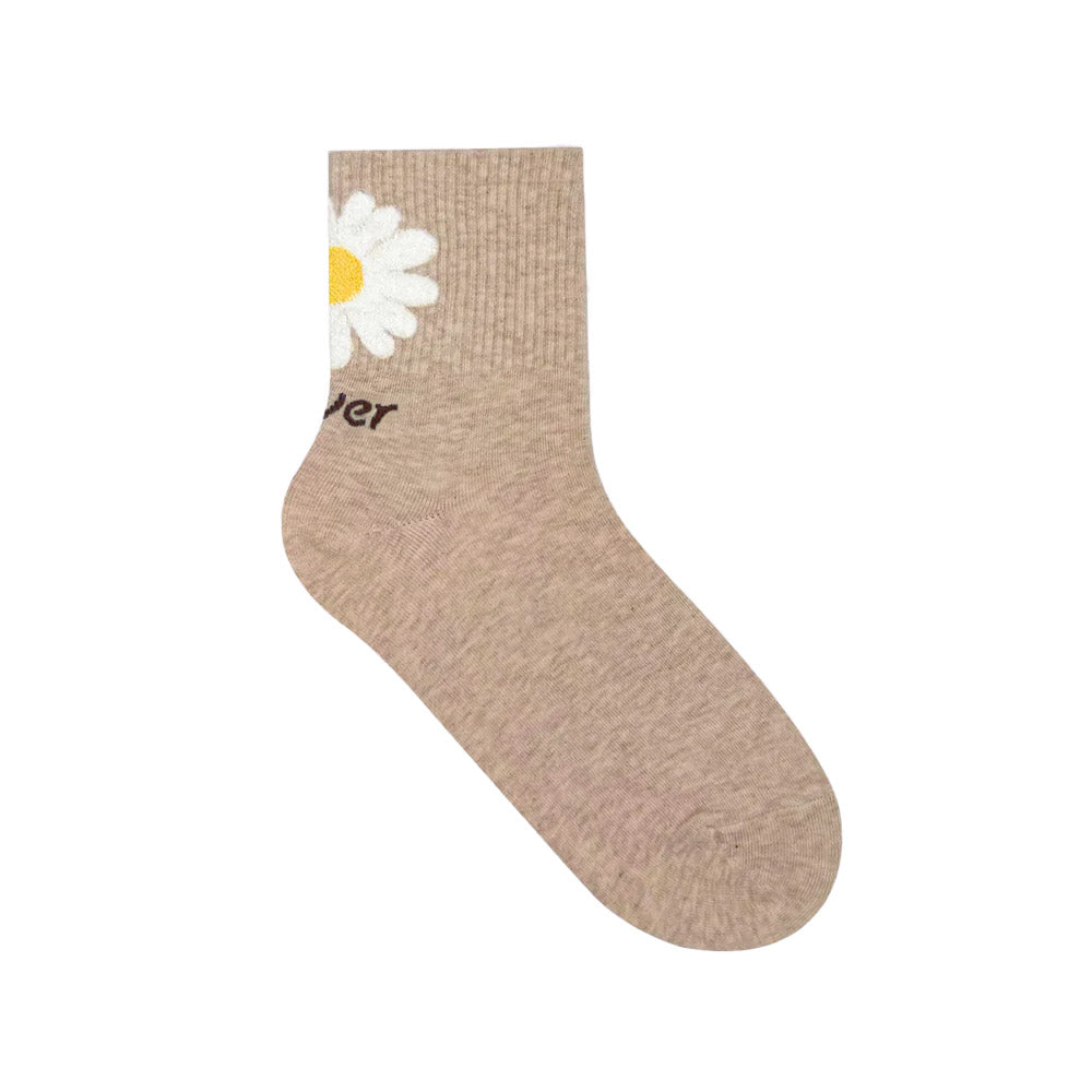 Women's Crew Blooming Flower Socks