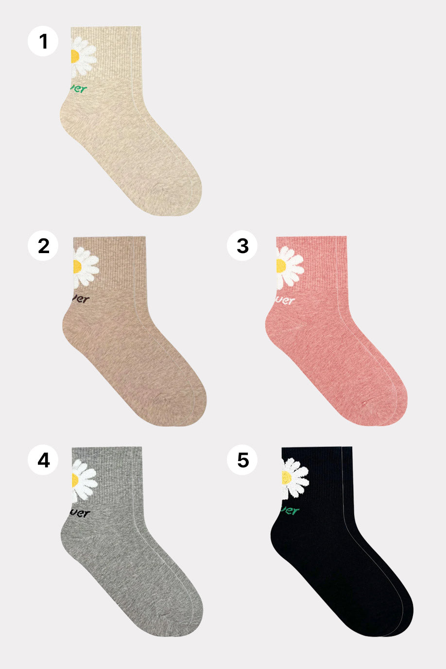 Women's Crew Blooming Flower Socks