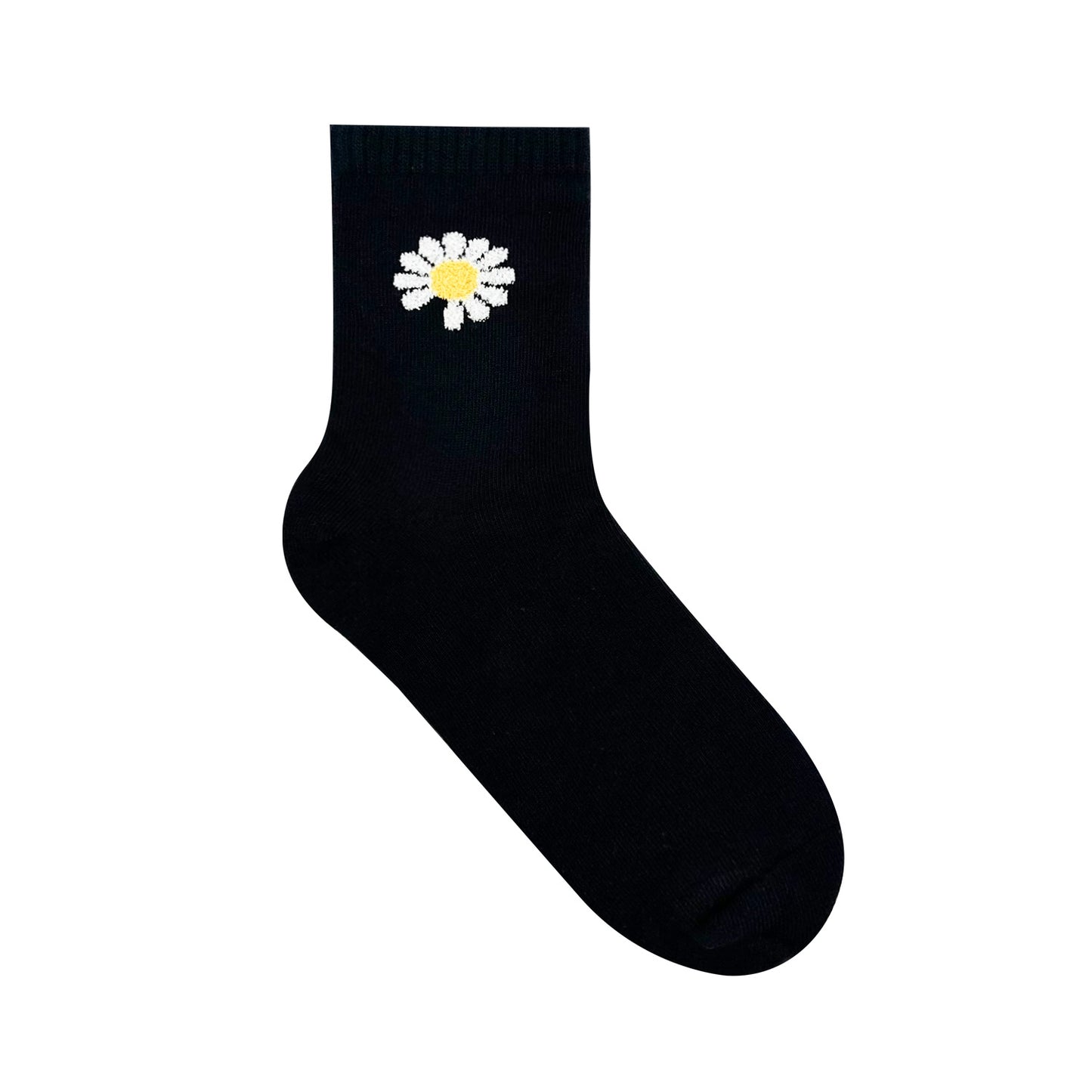 Women's Crew Half Flower Socks