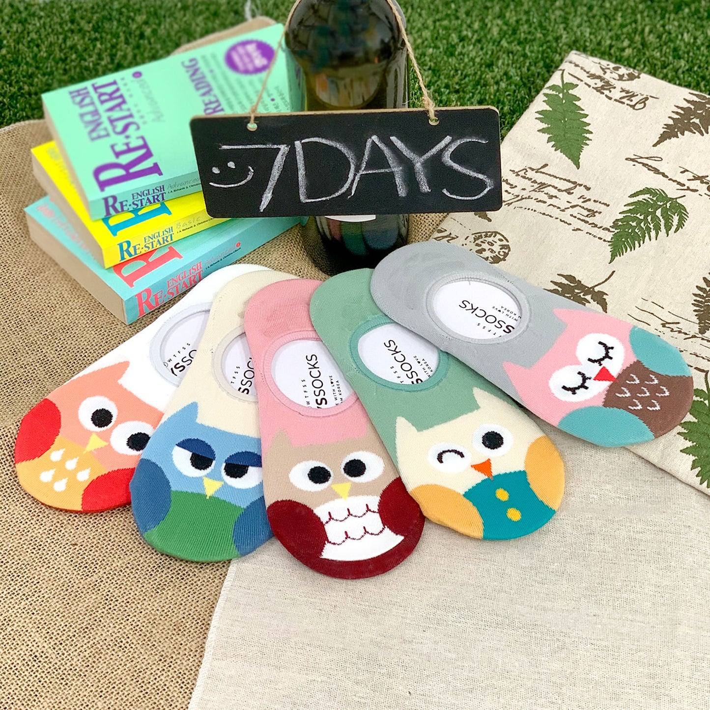 Women's No Show Owl Socks