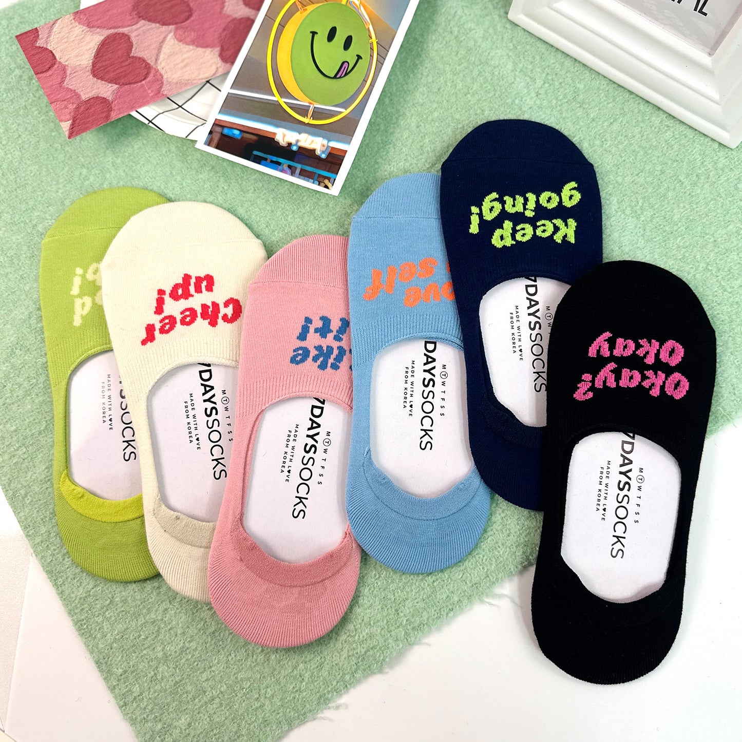 Women's No Show Neon Socks