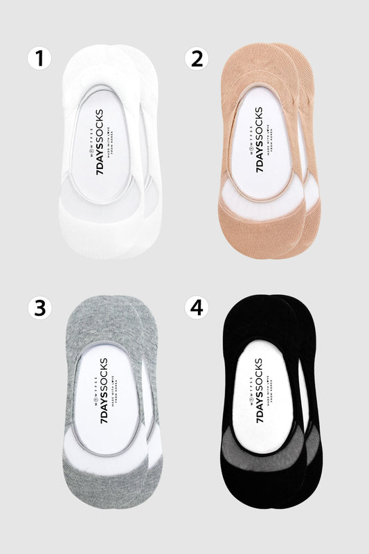 Women's No Show See-Through Cotton Foot Cover Socks