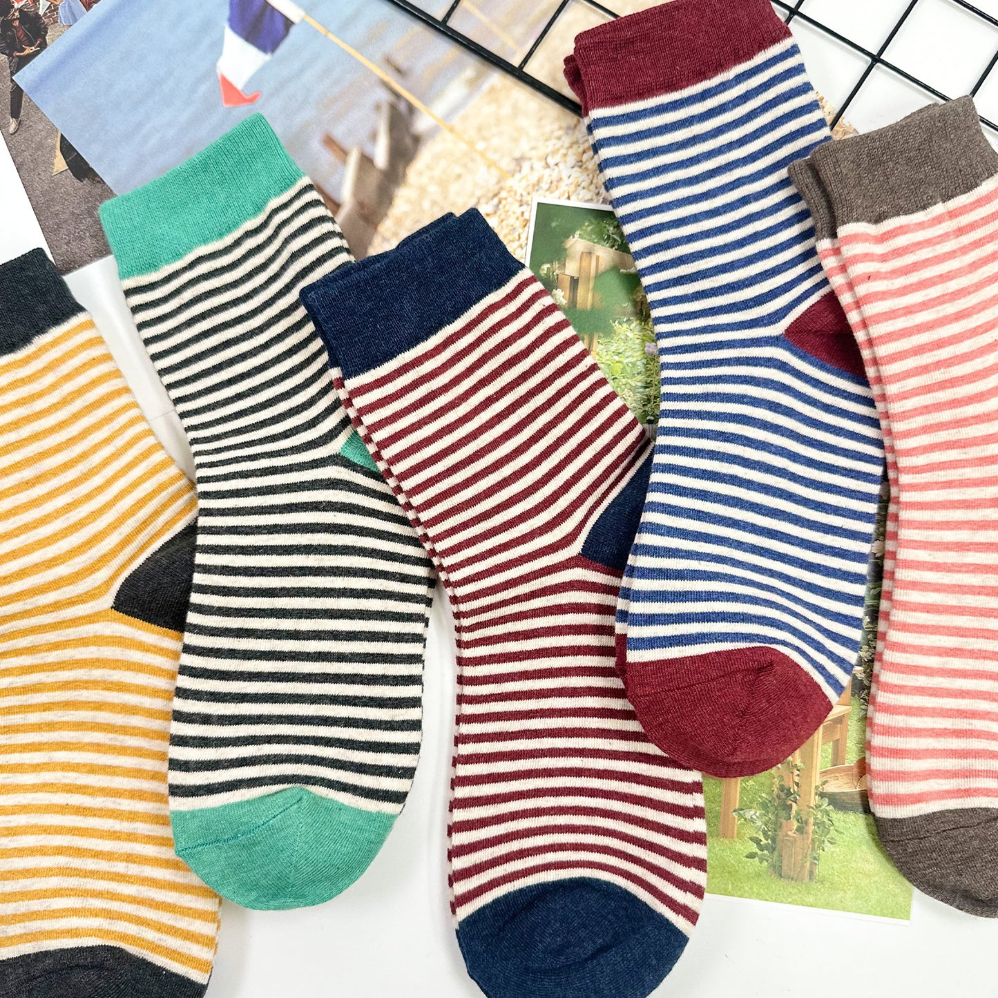 Women's Crew Melange Stripe 3 Socks