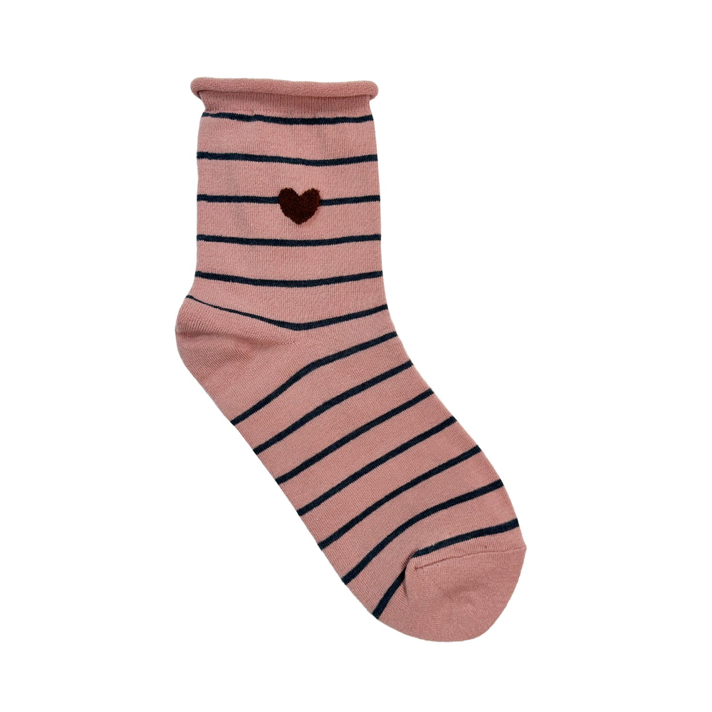 Women's Crew Rolling Heart Socks