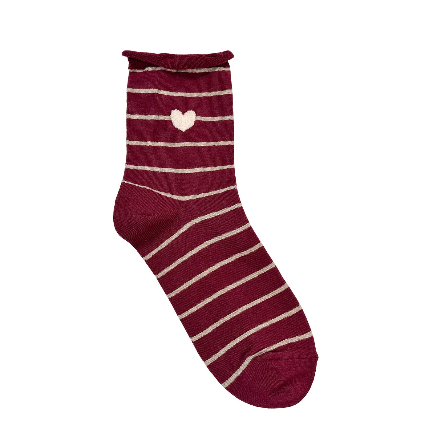 Women's Crew Rolling Heart Socks