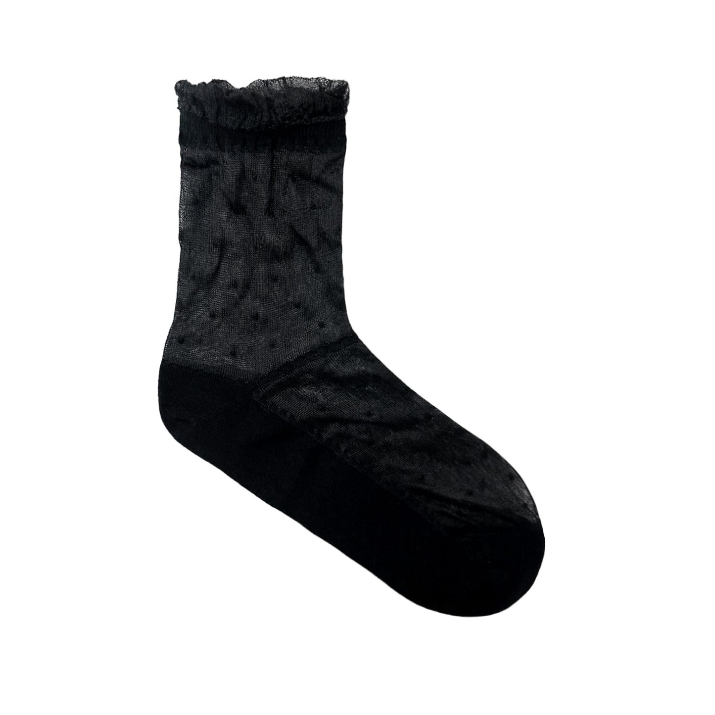 Women's Ankle Sheer Dot Lace Socks