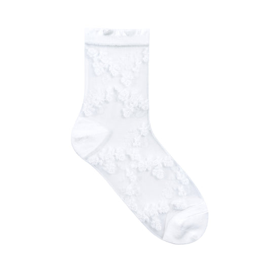 Women's Crew See-Through Fleur Socks