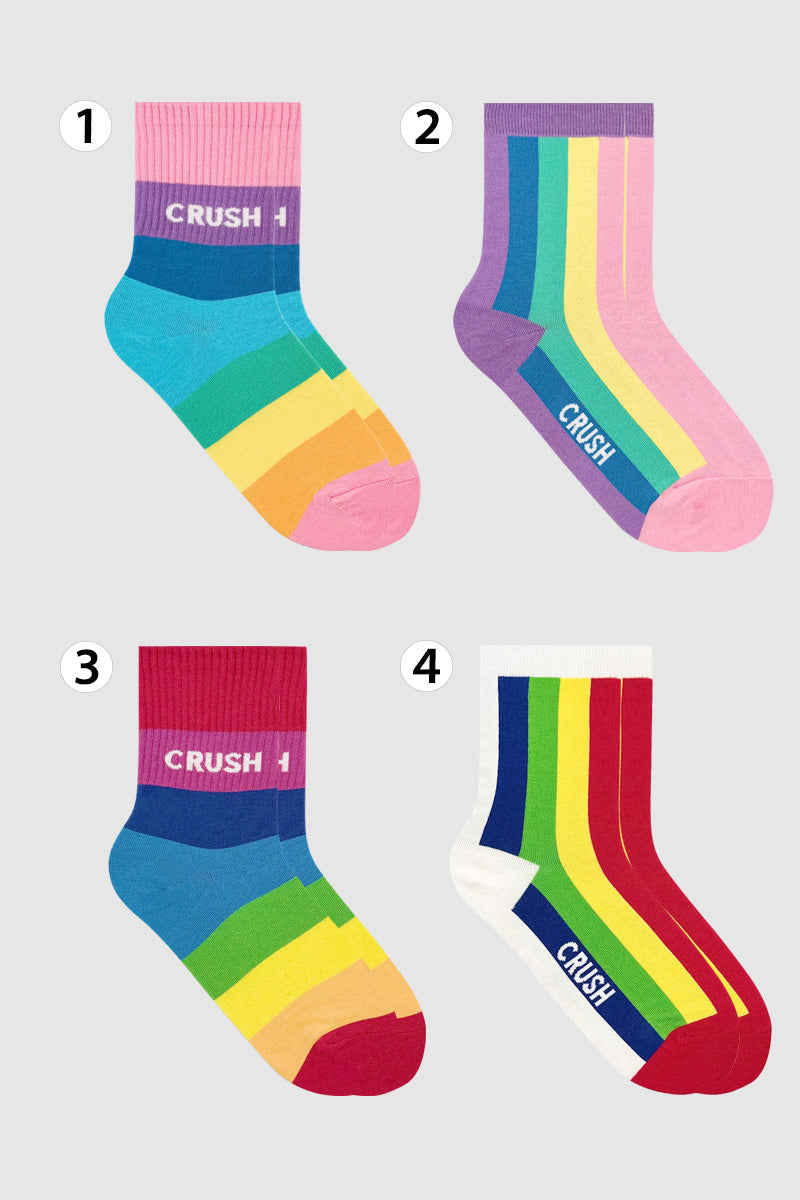Women's Crew Rainbow Crush Socks