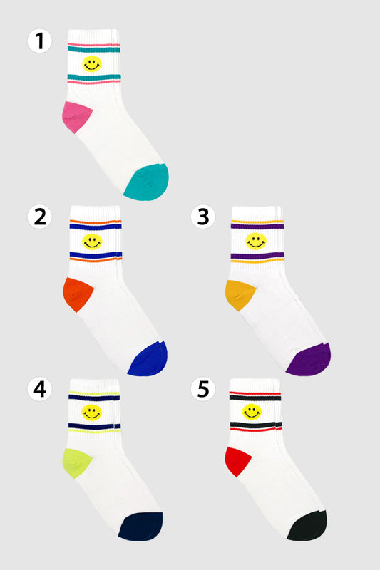 Women's Crew Vivid Smile Checkerboard Socks
