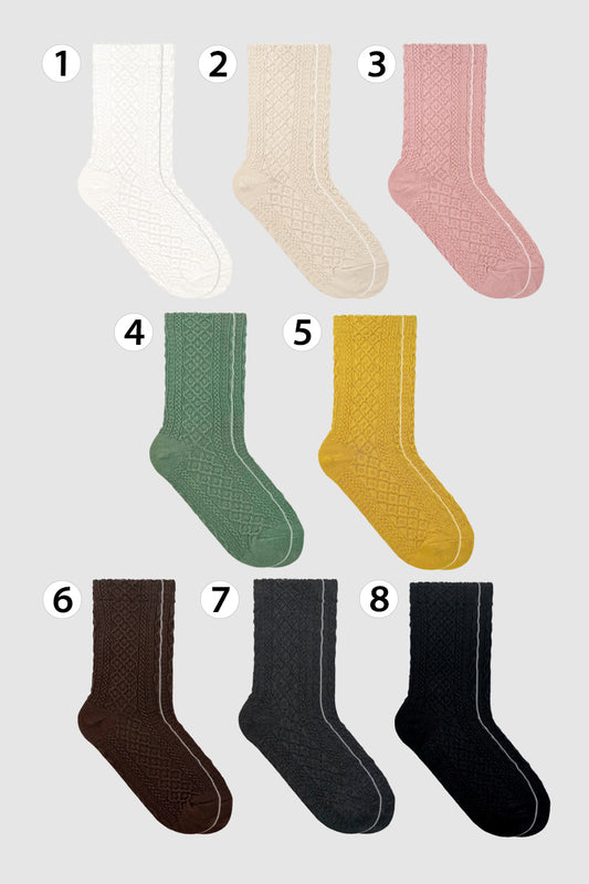Women's Crew Waffle Twist Socks
