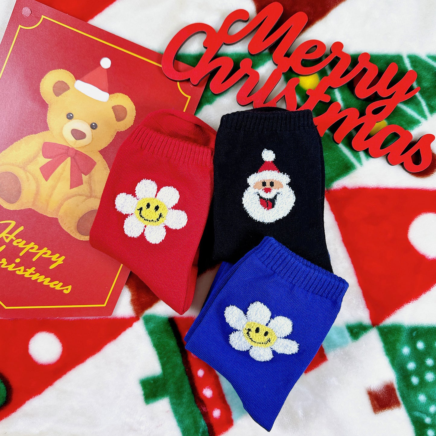 Women's Crew Smile Christmas Socks