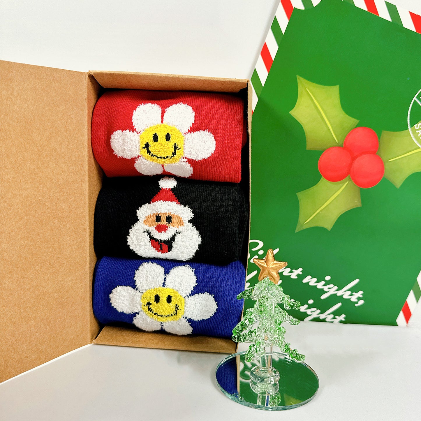 Women's Crew Smile Christmas Socks