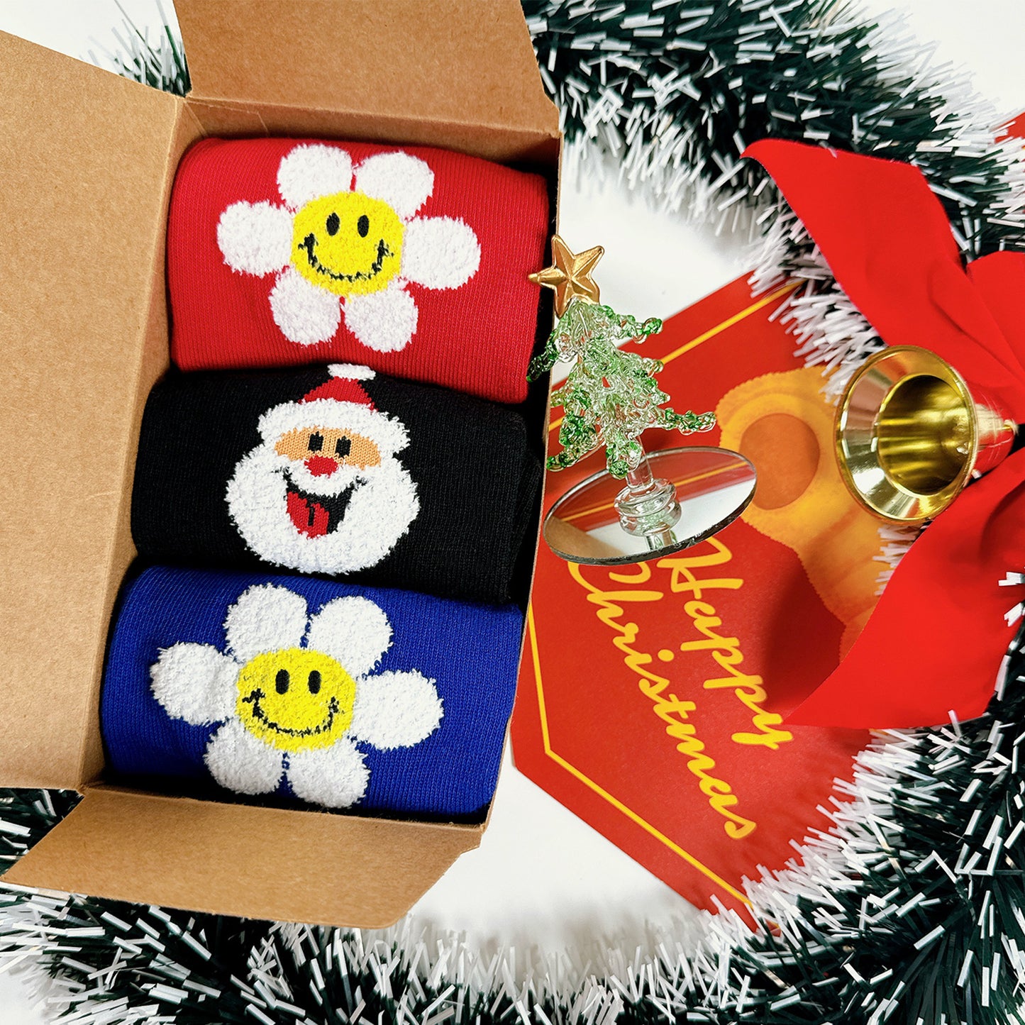 Women's Crew Smile Christmas Socks
