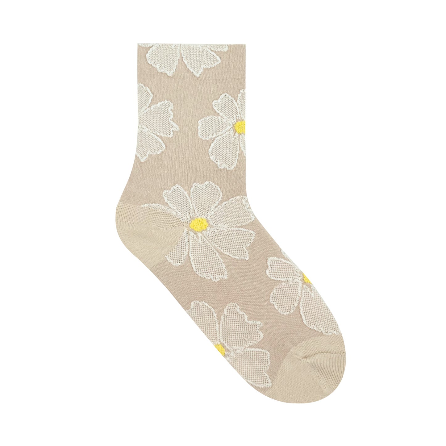 Women's Crew Daisy Embroidery Flower Socks