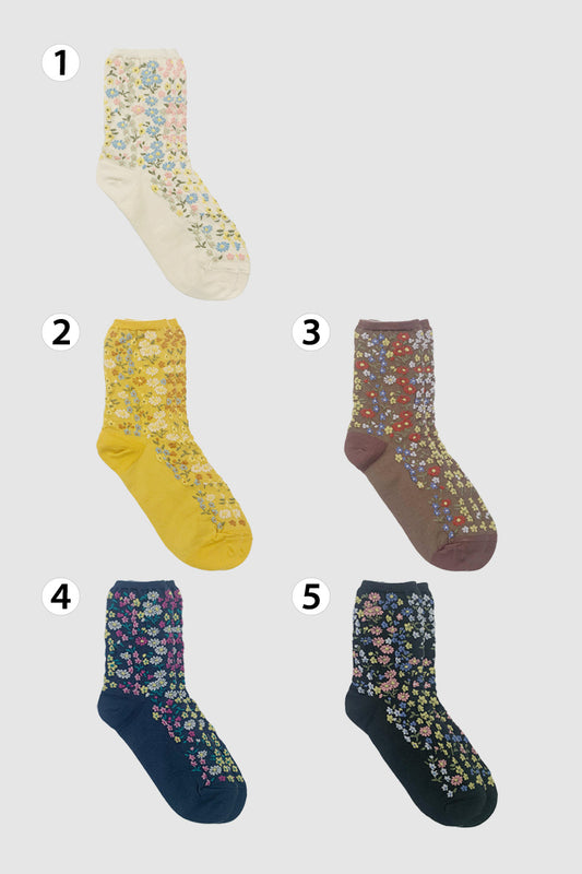 Women's Crew Blooming Garden Socks
