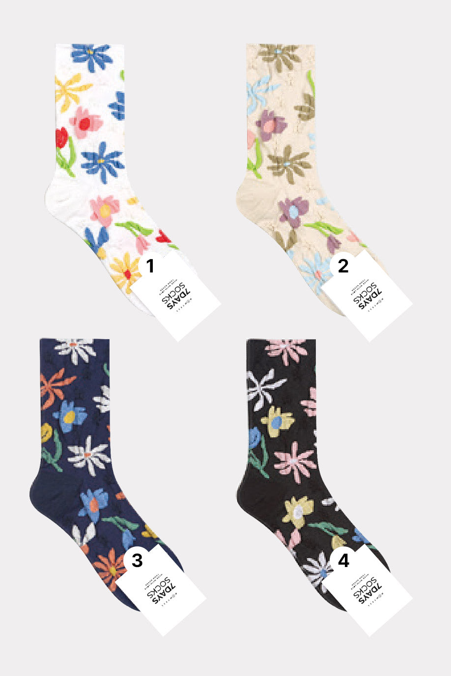 Women's Crew Flower multi Socks