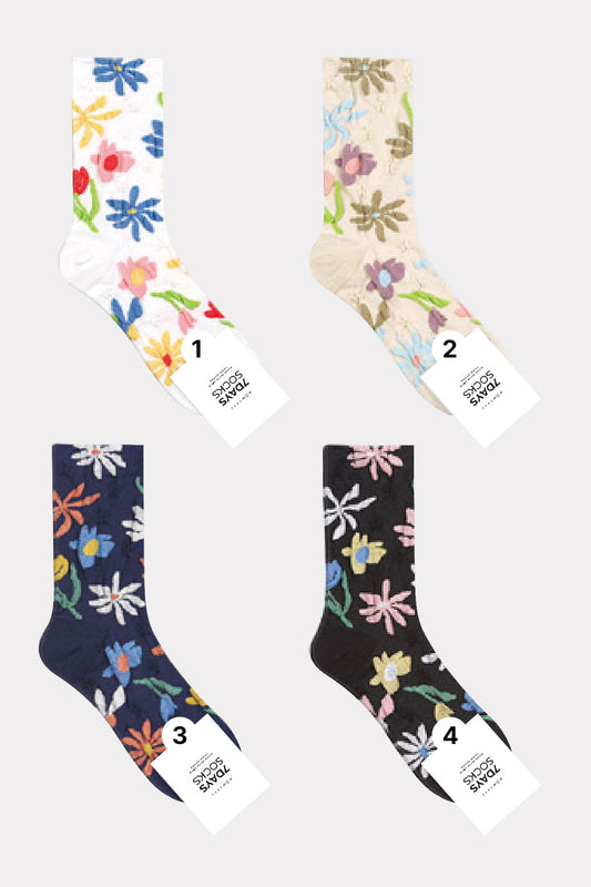 Women's Crew Flower multi Socks