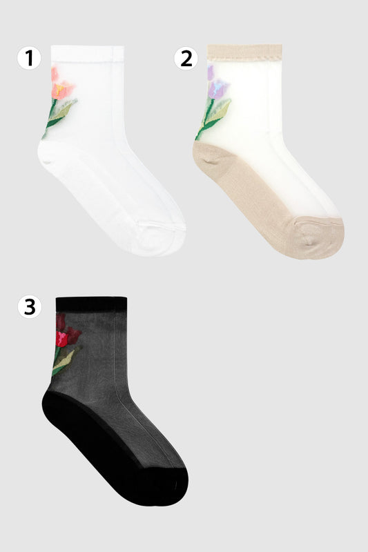 Women's Crew Tulip Sheer Socks