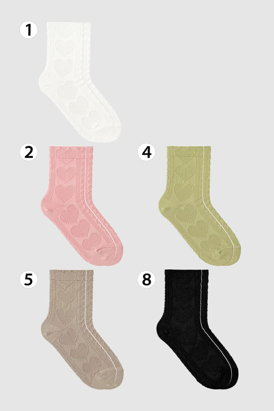 Women's Crew Heart Twist Socks