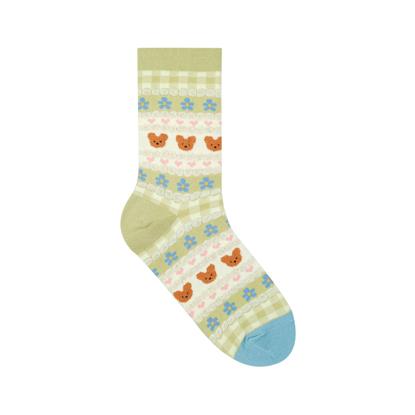 Women's Pastel Bear Crew Socks