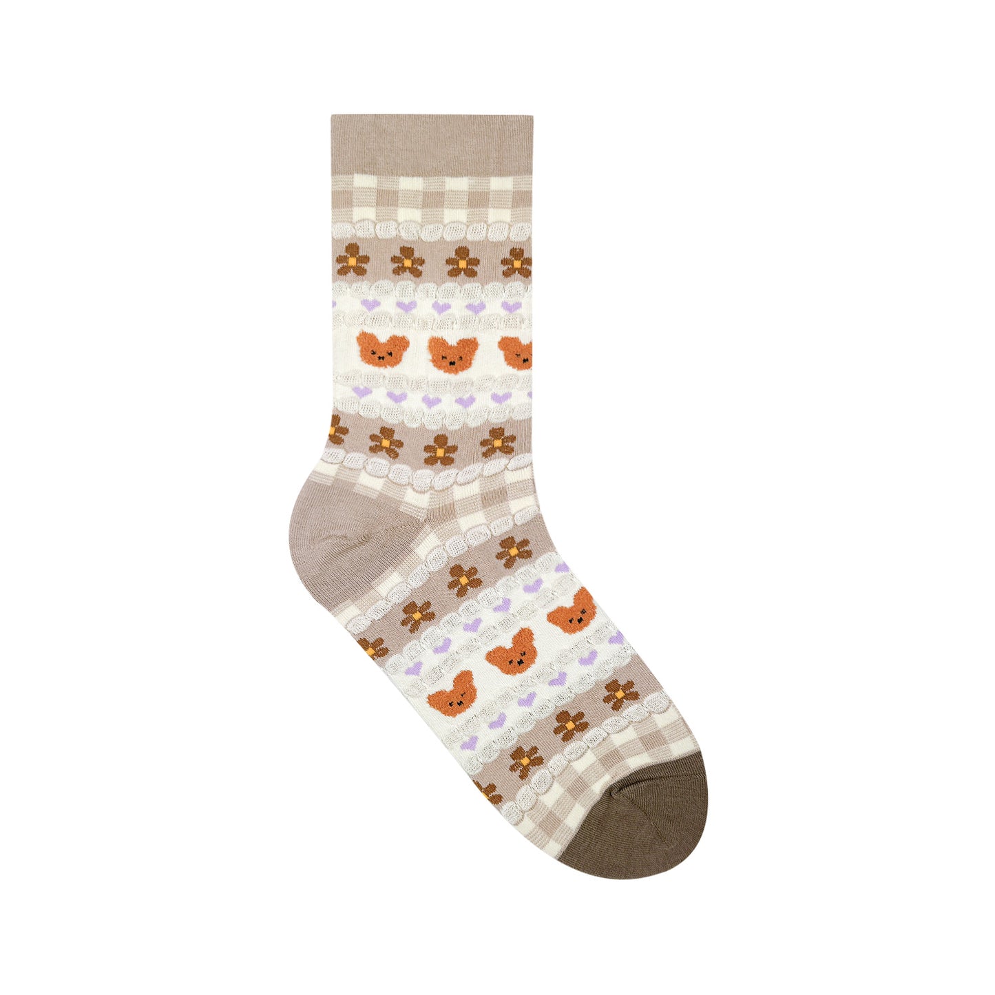 Women's Pastel Bear Crew Socks