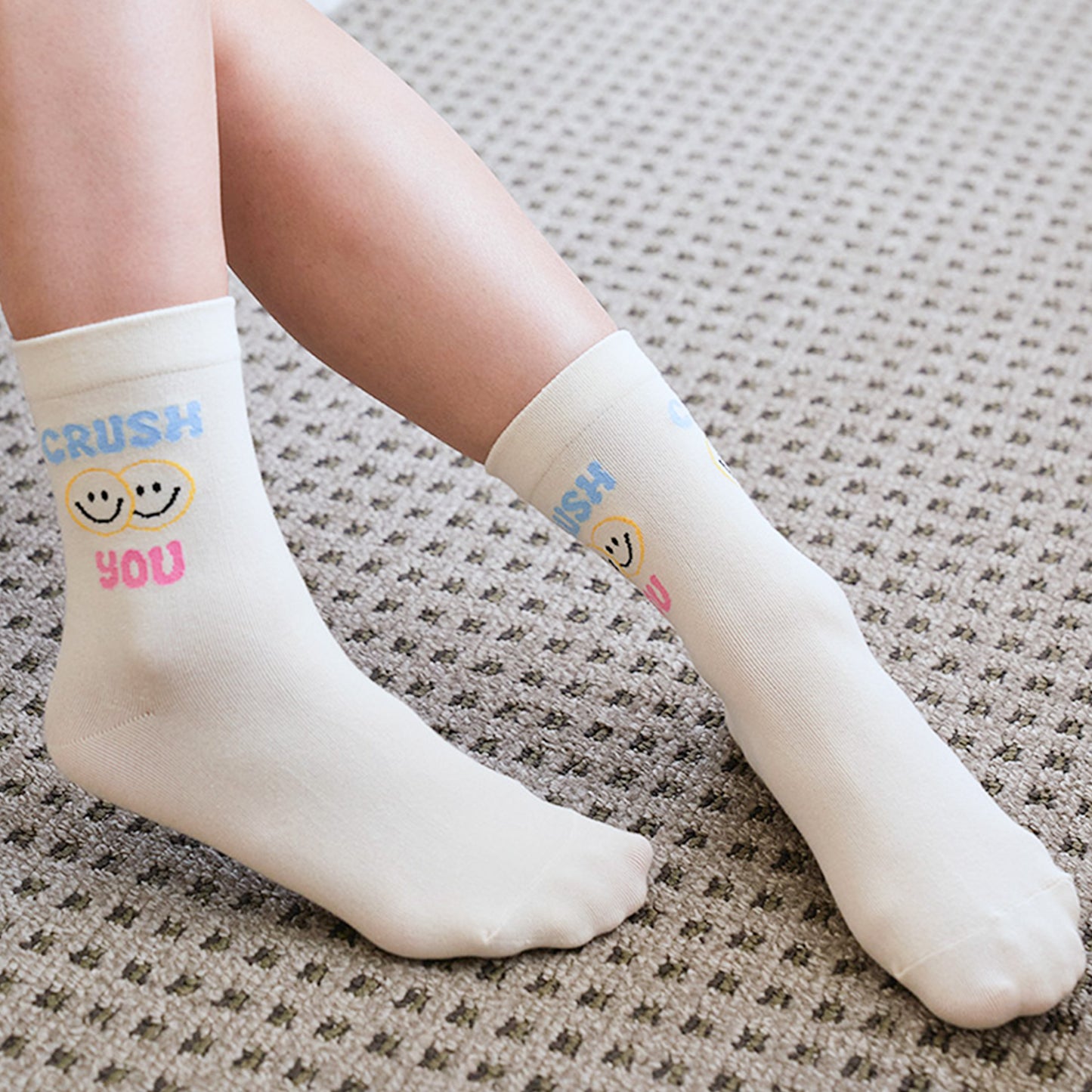 Women's Smile Culture Crew Socks