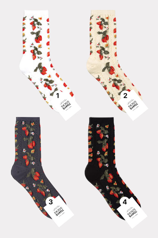Women's Crew Multi Flower Socks