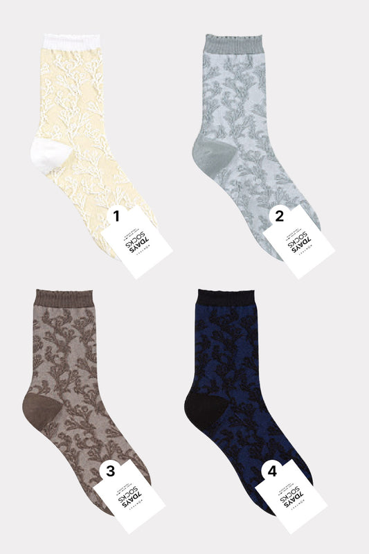 Women's Crew Garden   Flower Socks