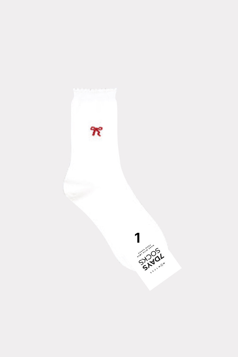 Women's Crew See-Through Point Ribbon Socks