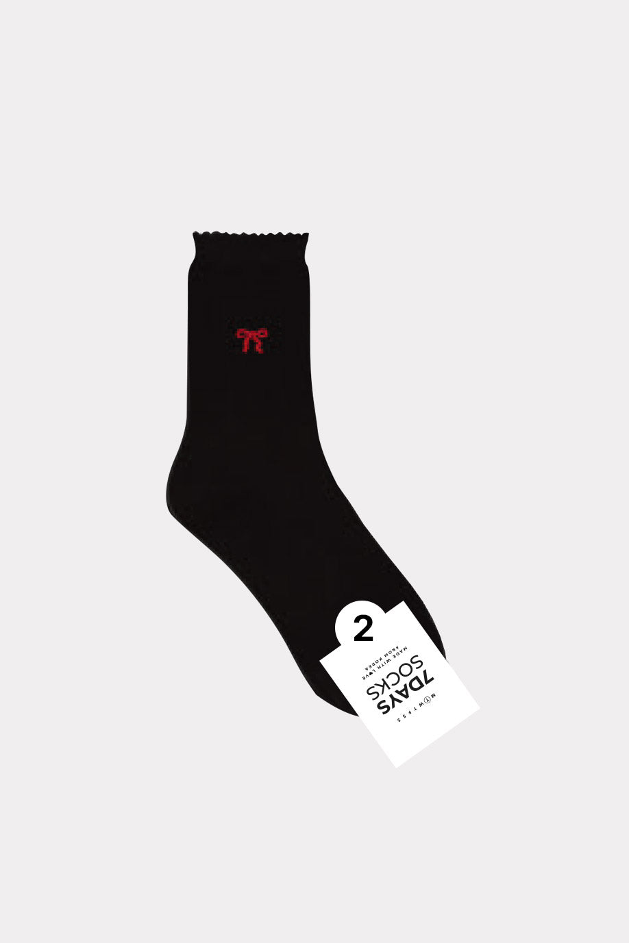 Women's Crew See-Through Point Ribbon Socks
