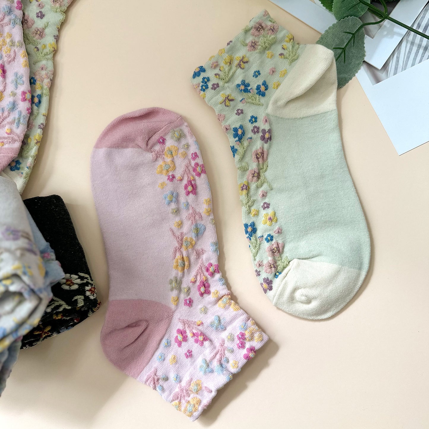 Women's Ankle Harga Garden Flower Socks