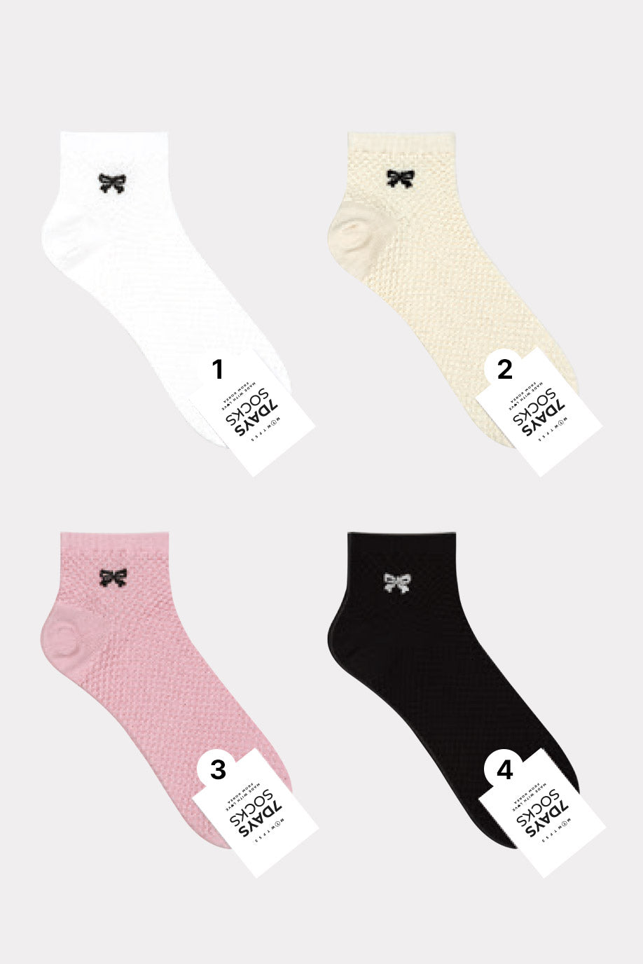 Women' Waffle Ribbon Sneakers Socks