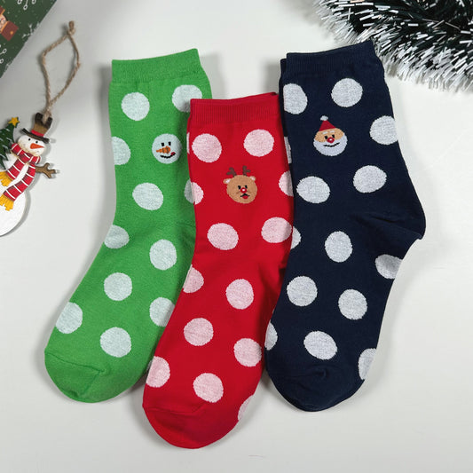 Women's Crew Cute Santa Friends Socks