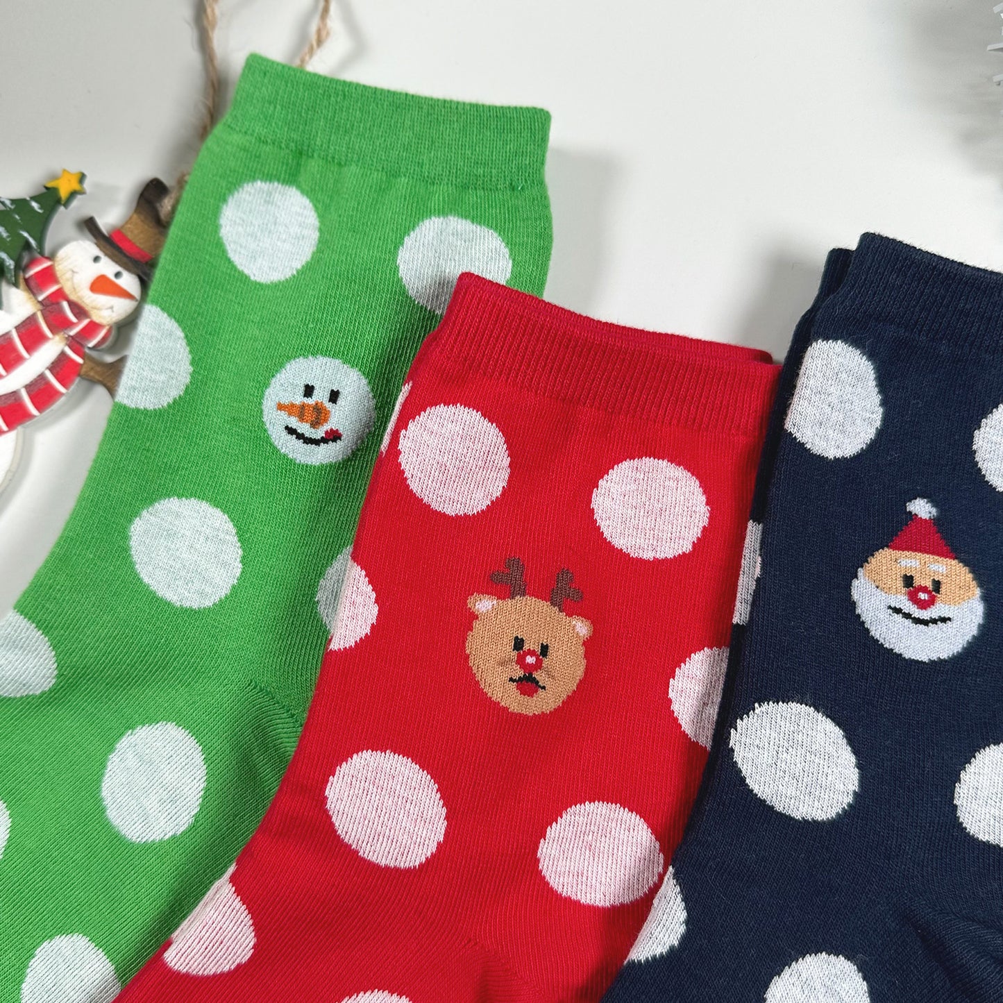 Women's Crew Cute Santa Friends Socks