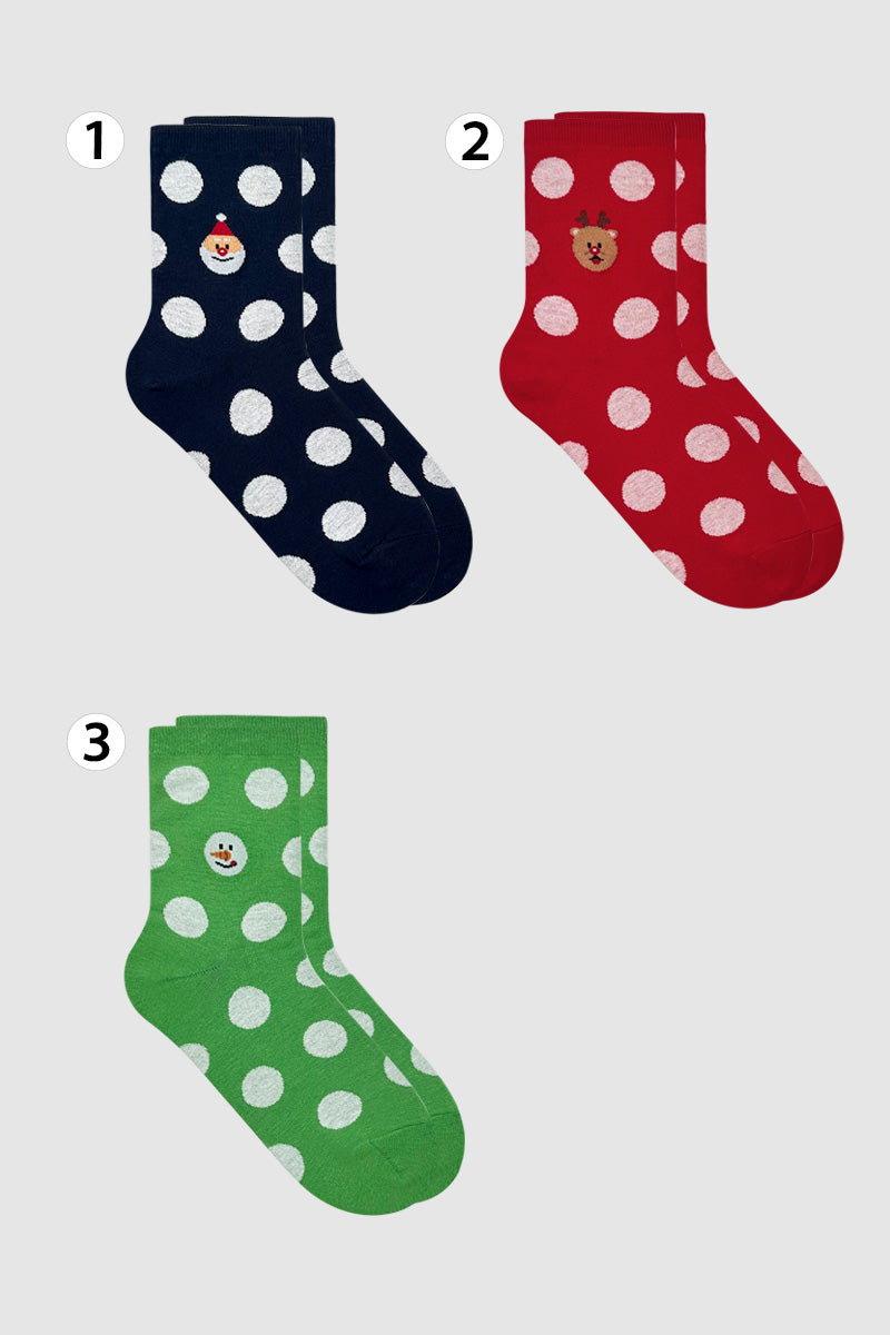 Women's Crew Cute Santa Friends Socks