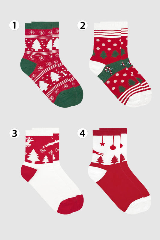 Women's Crew Winter Ornament Socks