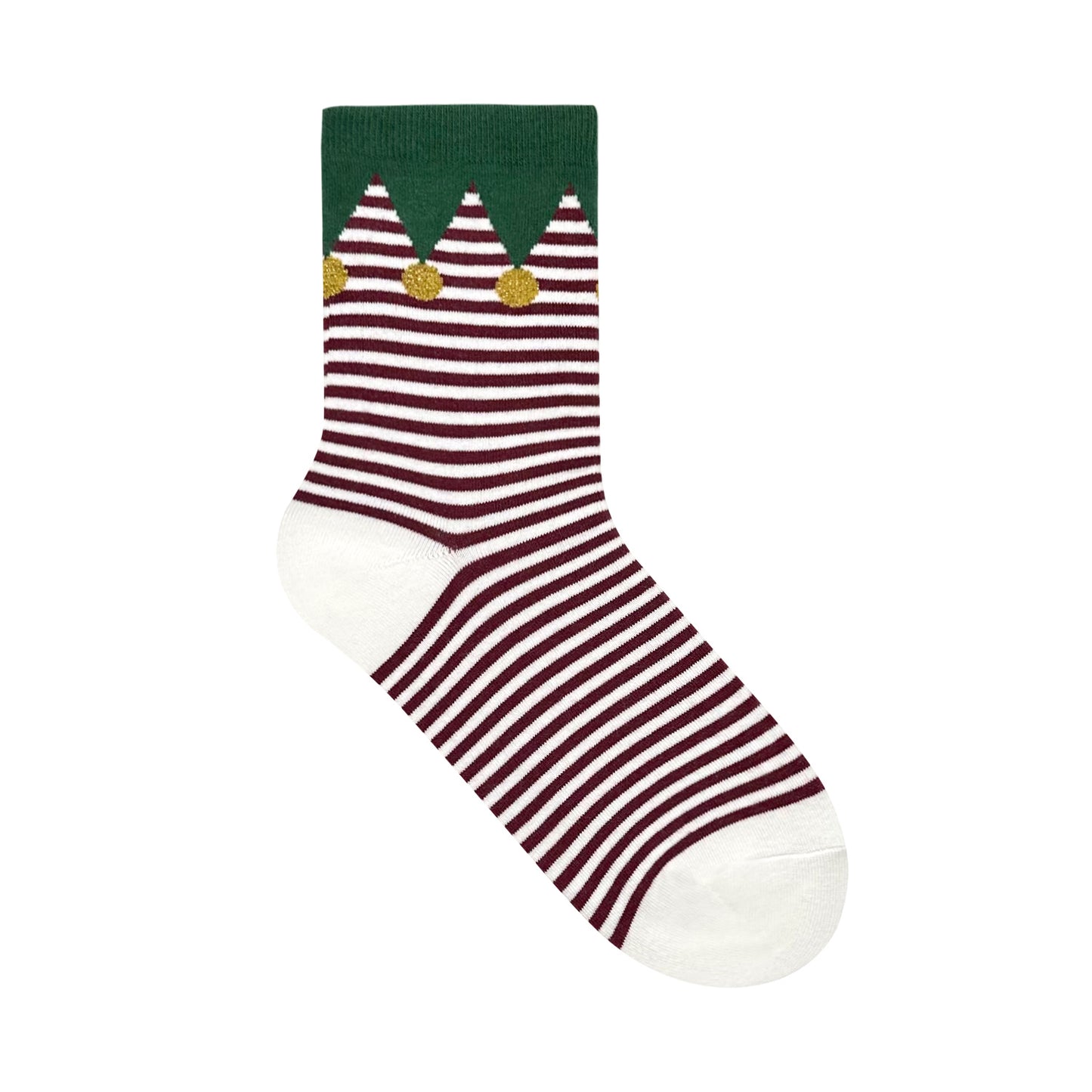 Women's Crew Happy Winter Elf Socks
